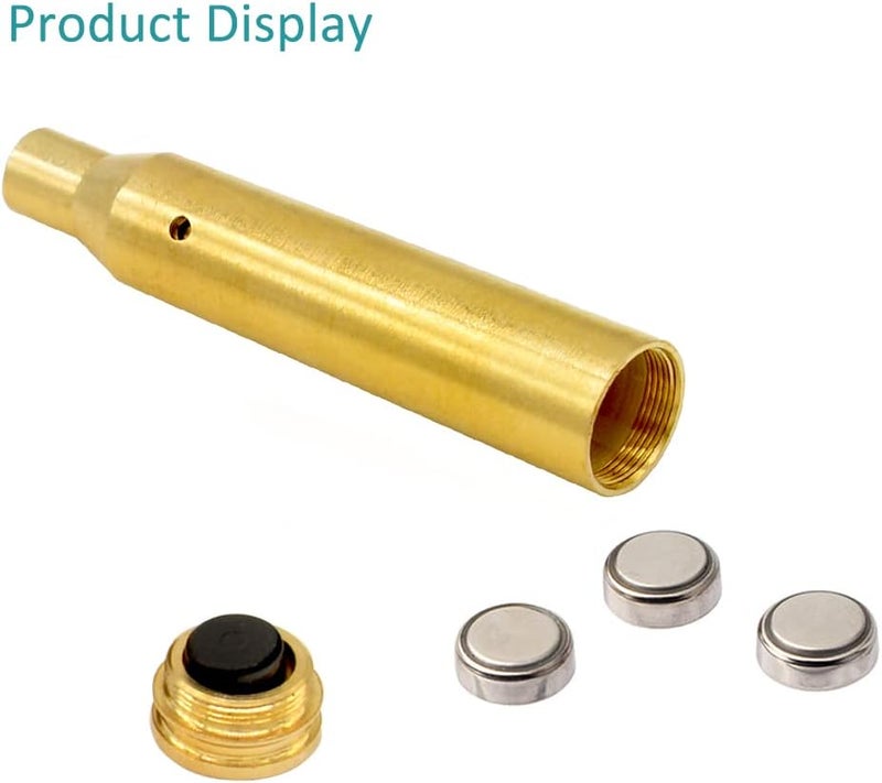 MOSANDON .30-06/25-06/270 Bore Sight Laser Red Dot Cartridge Laser bore Sighter with 2 Sets of Batteries - Image 4